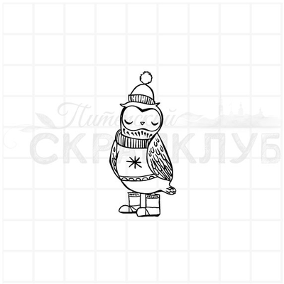 ФП штамп "Зимняя птица"