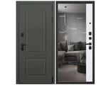Стальная дверь &quot;Scandi&quot; Сканди олива с зеркалом