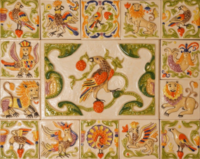 Сокол-Воин (изразцовая плитка)