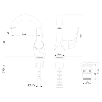 Смеситель для раковины Swan LM5406BG