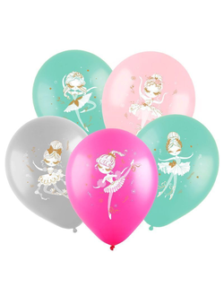 Воздушные шары с гелием "Балерины" 12"/30