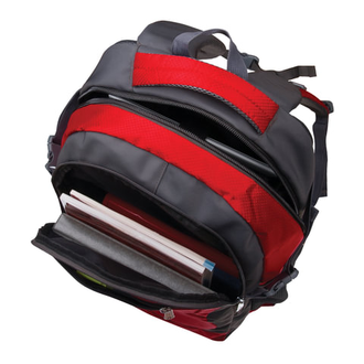 Рюкзак для школы и офиса BRAUBERG "StreetBall 2", 30 л, размер 48х34х18 см, ткань, серо-красный, 224452