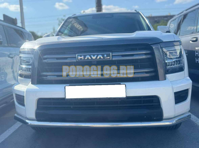 Защита переднего бампера Папа Тюнинг d60 для Haval H5 2024-