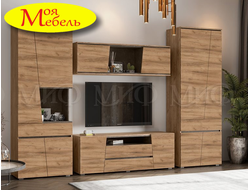 Соренто Гостиная Шкаф высокий (дуб крафт/бетон темный)