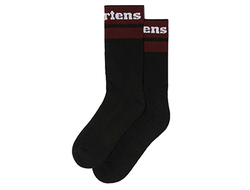 НОСКИ DR MARTENS ATHLETIC LOGO ЧЕРНЫЕ С КРАСНЫМ