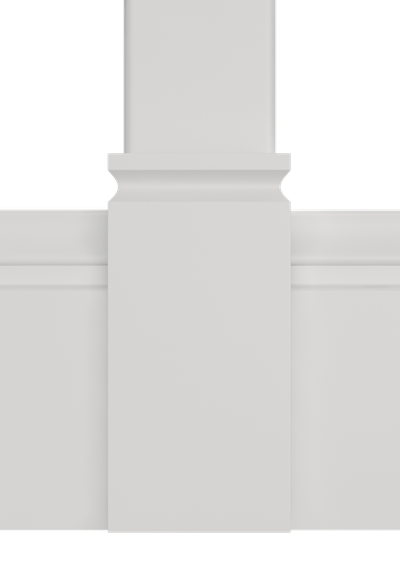 Декоративный элемент- основание к наличникам для обрамления проёмов, окон и дверей из архитектурного ЛДФ-декора Ultrawood D 1075