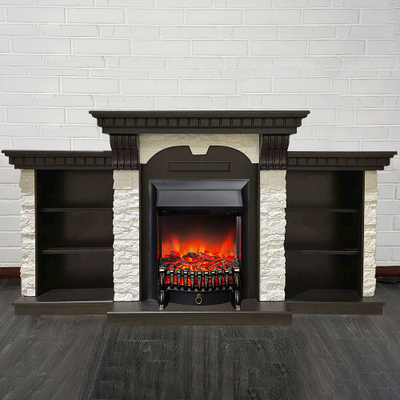 Электрокамин Дублин Премиум AO M2 с очагом Fobos