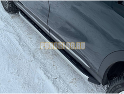 Пороги алюминиевые с пластиковой накладкой (1720 из 2-х мест) ТСС для Tenet T8 4WD 2025-
