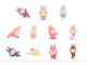 Pop Mart The Monsters Labubu Lazy Yoga Series Figures