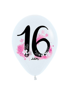 Воздушные шары с гелием "16 лет" 30см