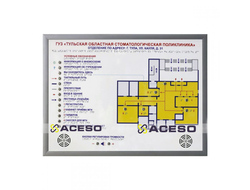 Настенная тактильно-звуковая мнемосхема со встроенной индукционной системой