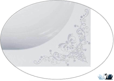 Раковина Эстет Nika 61 х 45 см накладная, мраморная. Лазерная гравировка