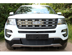 Защита радиатора Ford Explorer 2015-2018 black низ PREMIUM