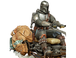 Мандалорец и Грогу на спидере - КОЛЛЕКЦИОННАЯ СТАТУЯ 1/10 The Mandalorian on Speederbike Deluxe Art Scale The Mandalorian (LUCSWR48721-10) - Iron Studios