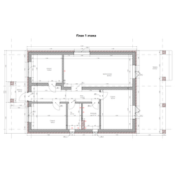 Одноэтажный дом с тремя спальнями 90м² (S95)
