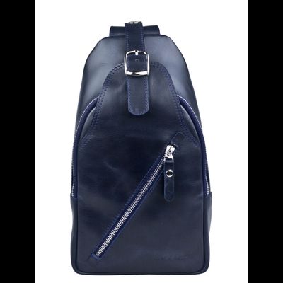 Кожаный кросс-боди рюкзак Crespino blue (арт. 3106-19)