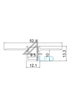 Алюминиевый профиль 4L-5214-2.5m-DW ANOD+OPAL Гипсокартон