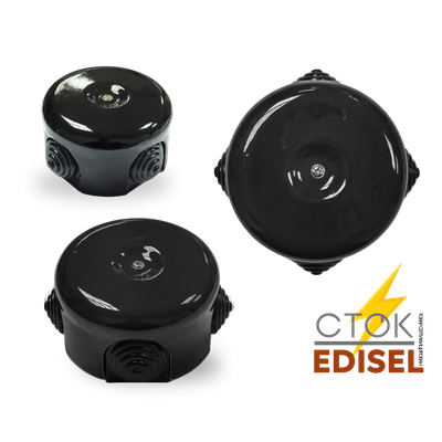 Распред. коробка с корпусом из керамики черная 78х43