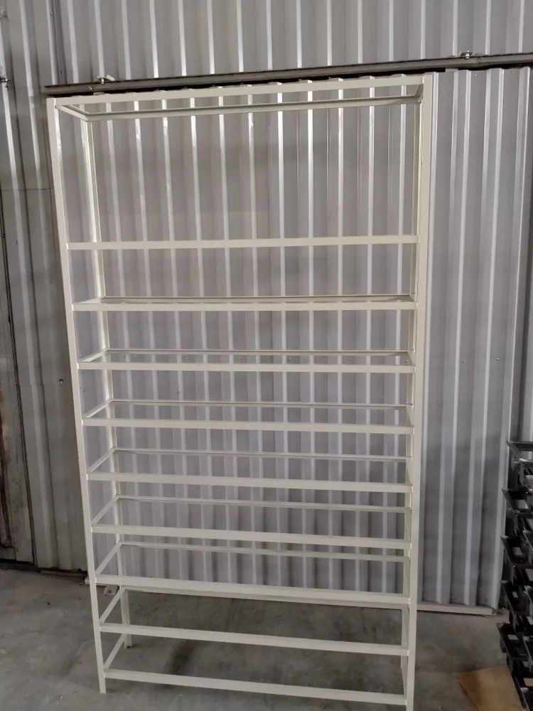 Стеллаж1300х300х2400 из уголка 25х25, порошковая покраска RAL 7032 