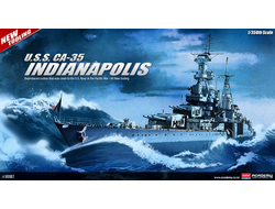 Сборная модель: (Academy 14107) Американский тяжёлый крейсер USS CA-35 Indianapolis