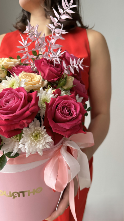 Цветочная композиция 67 на день влюбленных