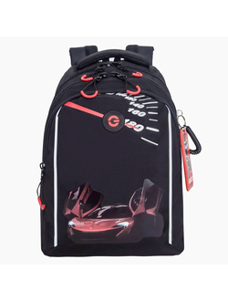 Рюкзак школьный GRIZZLY RB-452-7 Черный-красный