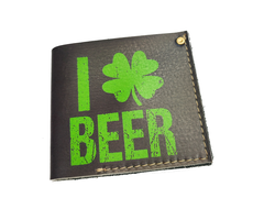Портмоне мини-бифолд с принтом "Я люблю пиво"