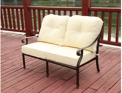 Диван двухместный из литого алюминия Venice