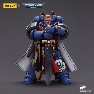 Примарис капитан Ультрамаринов (Warhammer 40k) - КОЛЛЕКЦИОННАЯ ФИГУРКА 1/18 Ultramarines Primaris Captain with Power Sword and Plasma Pistol (JT6441) - JOYTOY