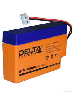 Аккумулятор Delta DTM 12008 (Cвинцово-кислотный 12V 0,8Ah)