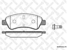 Колодки передние | Citroen Berlingo, C4, C3, Peugeot Partner, 307 STELLOX аналог 425475 1637014580