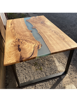 слэб, стол река, карагач, дуб, мебель на заказ, стол из слэба, мебель для ресторана, столешница спил