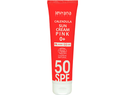 Крем для лица и тела солнцезащитный "Календула" Pink SPF50 , 100мл (Levrana)