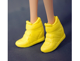 Светло-жёлтые ботинки, для каблучной стопы. (1717)