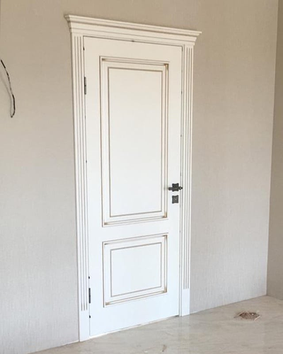 PORTE RICHI (Беларусь). АРБАТ, ЛУЧИАНА (Л32), Ral 9010/ ПАТИНА ЗОЛОТО. ПОЛОТНО ГЛУХОЕ