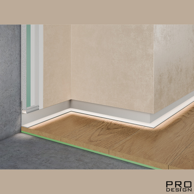 Теневой плинтус скрытого монтажа Pro Design 7210 Анодированный