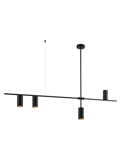 07621-4 19 Люстра Рия черный GU10 4*10W