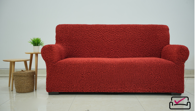 Чехол на 3х местный диван Микрофибра Терракот. Защита мягкой мебели от животных.