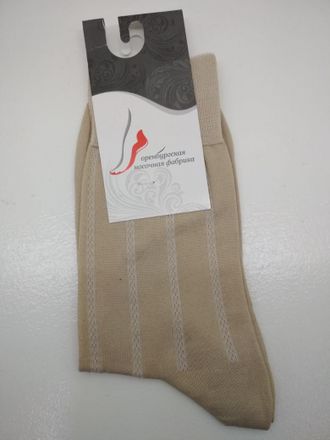 Носки из мерсеризованного хлопка мужские Н113-08 бежевый