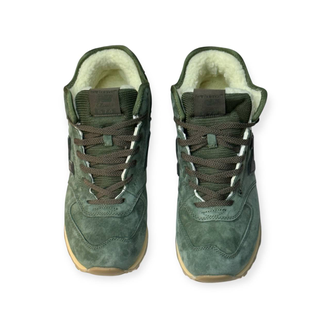 New Balance 574 Mid Dark Green с мехом