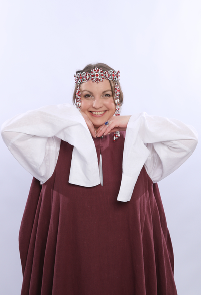 Длиннополое платье "Млечный Путь" из конопли