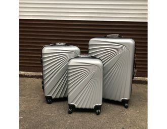Комплект из 3х чемоданов Olard ABS S,M,L серый