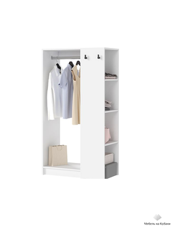 Руна СТЛ 01 Стеллаж Белый/Белый