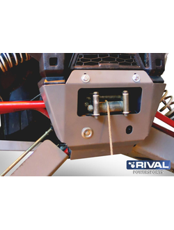 Кронштейн лебедки Rival 444.7419.2 для POLARIS RZR 1000 2013- (Сталь) (140*160*80)