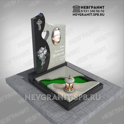 Памятник сердце на могилу 778 элитный