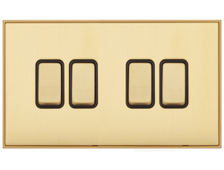 Переключатель 4-клавишный T&J Electric Titanium Matt Brass