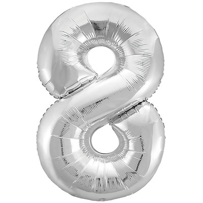 Фольгированный шар Цифра серебро