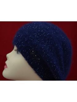 синий берет с бисером Италия Vizio Визио 4528 фото