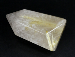 Кварц с рутилом (рутиловый), кристалл полированный, Бразилия (43*28*21 мм, 37 г) №28745