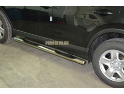 Пороги труба с проступью d76 для Toyota Rav4 (2015-2019)